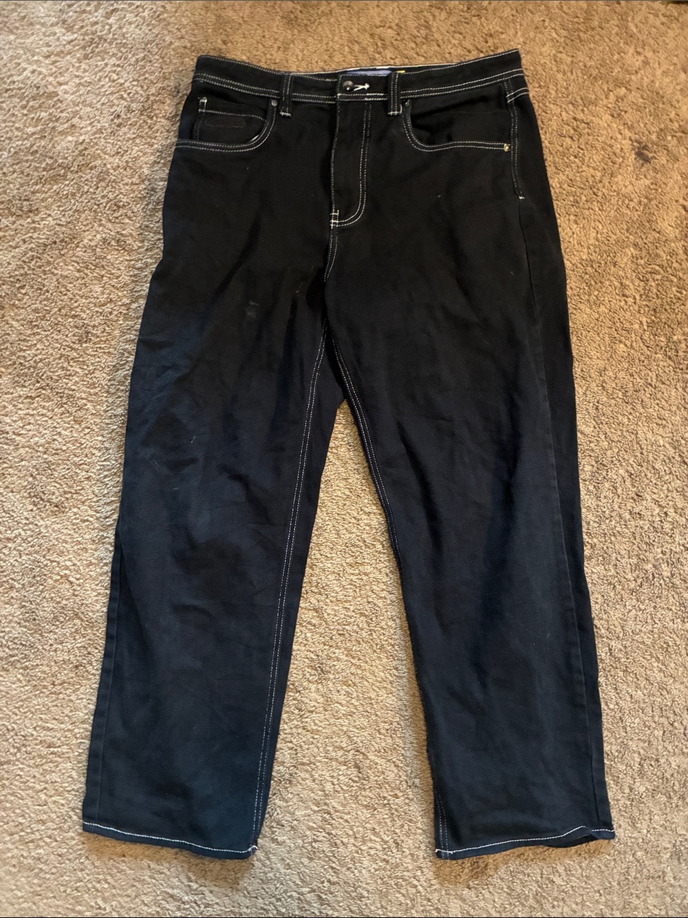 Empyre modified Black Relaxed Men's Jeans with Contrast Stitching